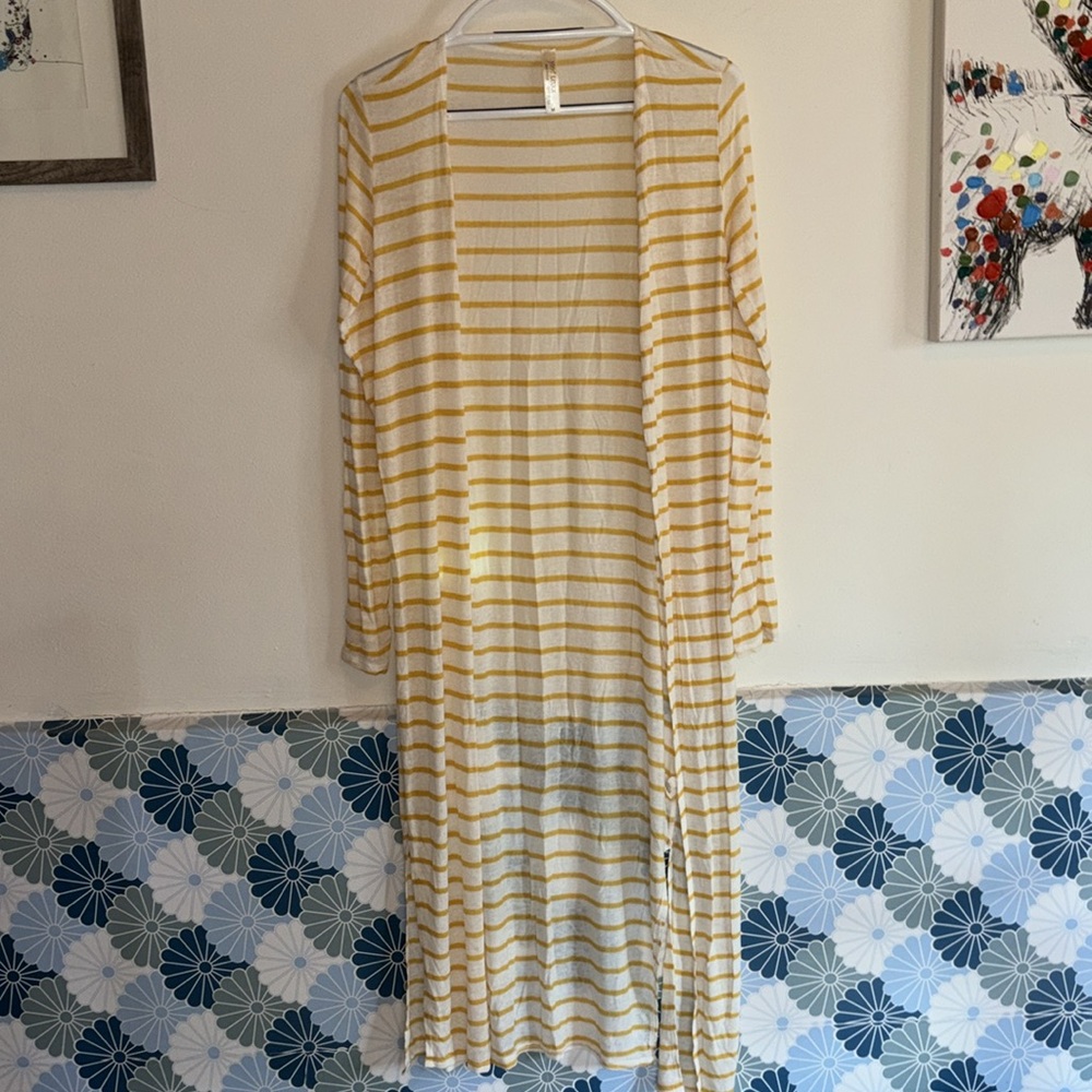 Hot LUXX Couture Open Front Long Cardigan, Size M